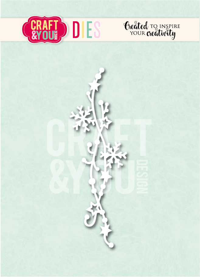 CW385 Cutting Die -Winter Hanging Strip by Magda - Craft&You Design