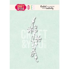 CW385 Cutting Die -Winter Hanging Strip by Magda - Craft&You Design