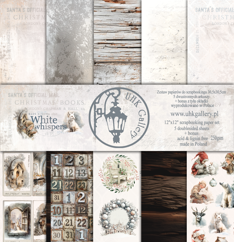 UHK-WW WHITE WHISPERS- scrapbooking set