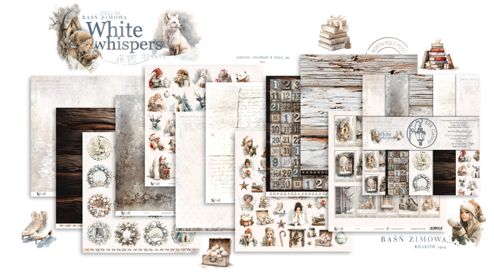 UHK-WW WHITE WHISPERS- scrapbooking set