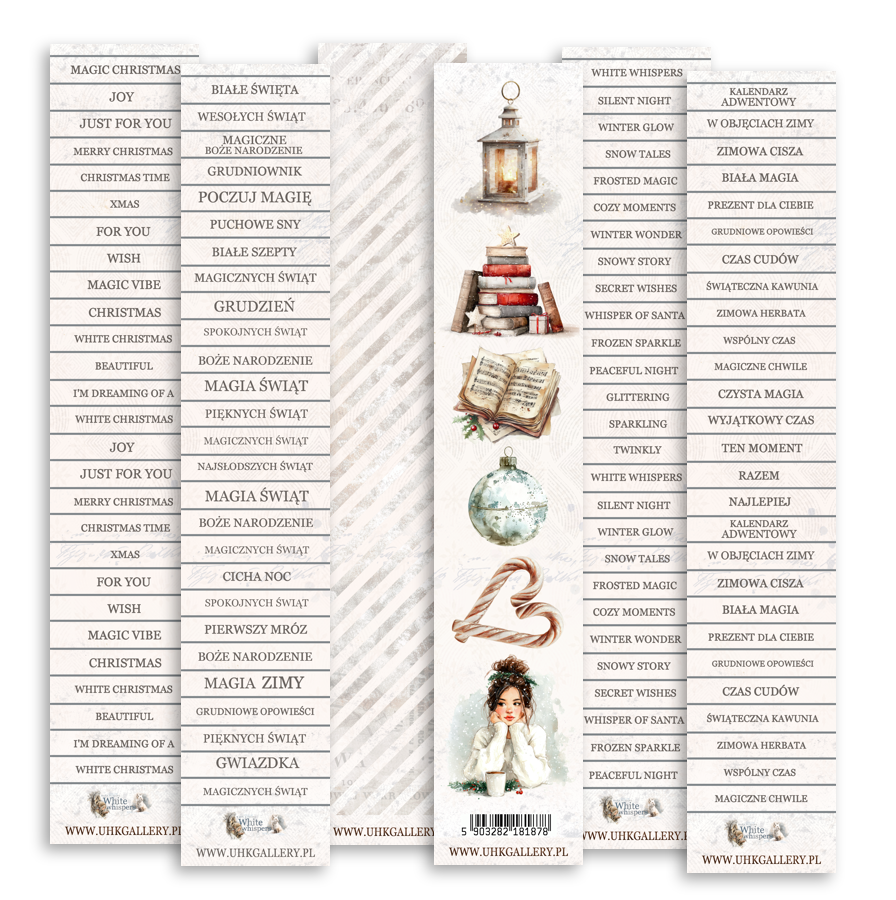 UHK-WWpaski WHITE WHISPERS- paper strips set