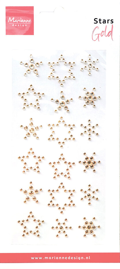 CA3217 Marianne Design Decorations Stars Rhinestones gold