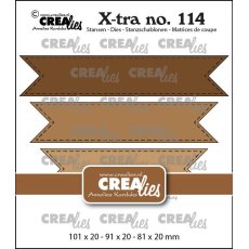 CLXTRA114 X-tra dies Crealies •  Fishtail Banners