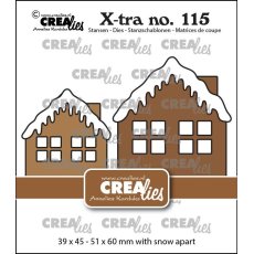 CLXTRA115 X-tra dies Crealies • House A with Snow