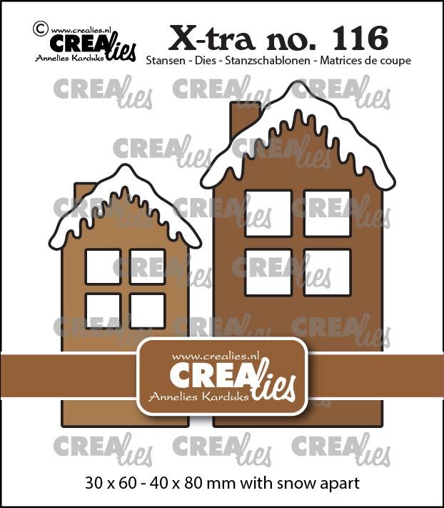 CLXTRA116 X-tra dies Crealies • House B with Snow