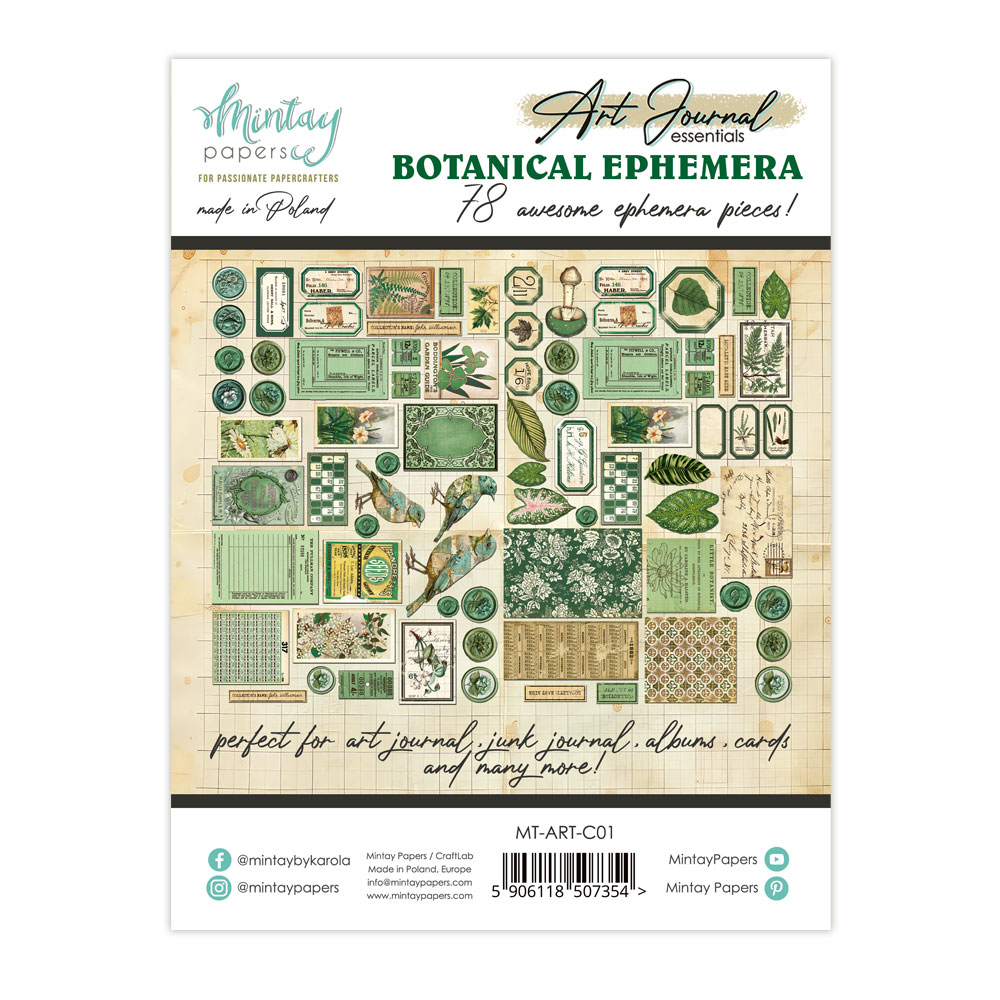 MT-ART-C01 Art Journal-BOTANICAL-78szt MINTAY MINTAY - die cuts