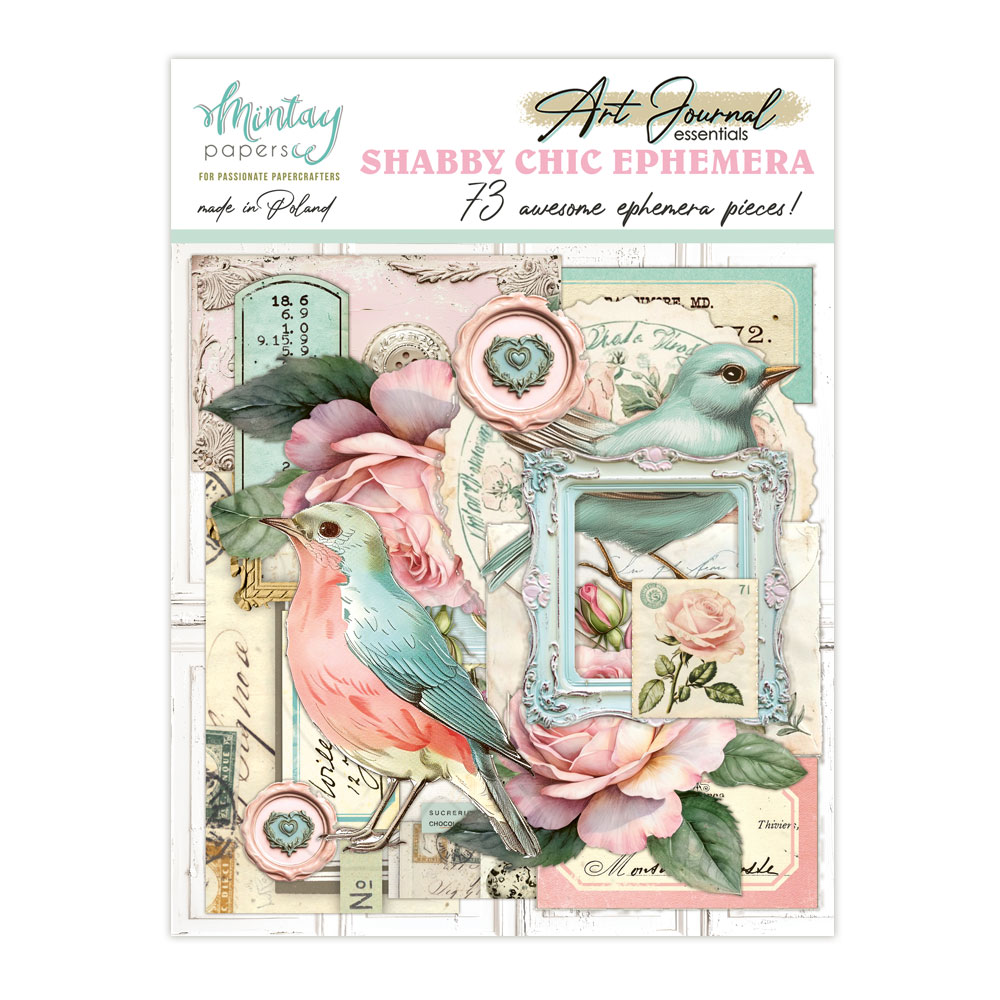 MT-ART-C02 Art Journal-SHABBY CHIC-73szt MINTAY MINTAY - die cuts