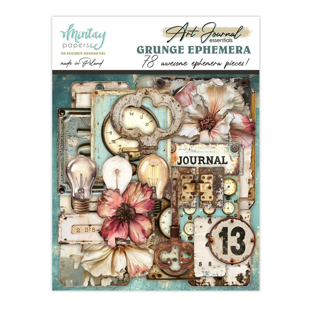 MT-ART-C04 Art Journal-GRUNGE-78szt MINTAY MINTAY - die cuts