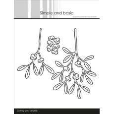 SBD605 Simple and Basic die Beautiful mistletoe