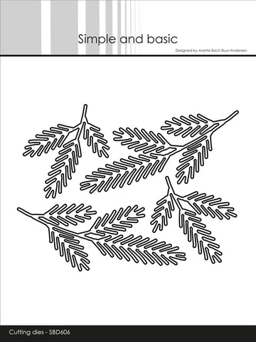 SBD606 Simple and Basic die Pine branches