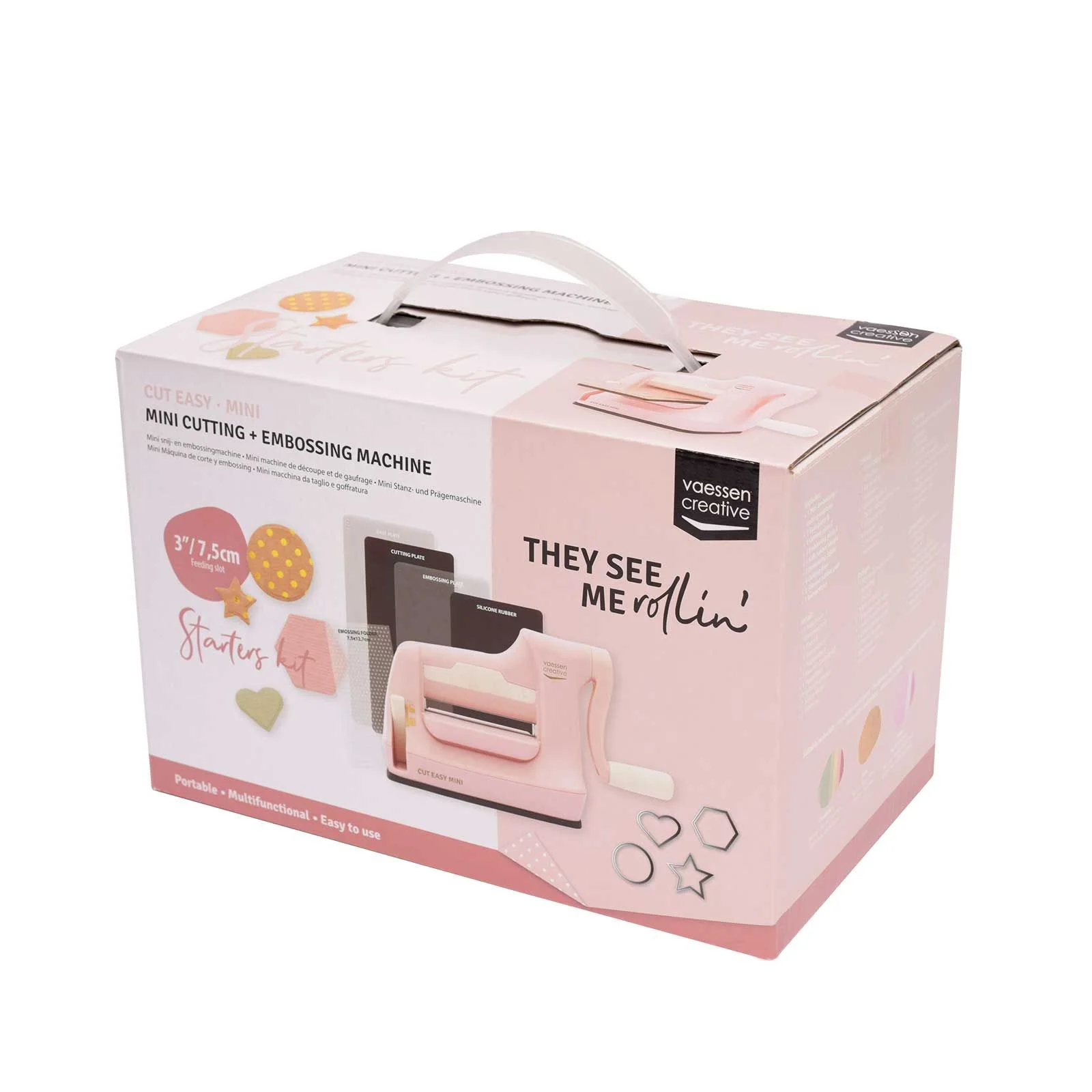 2137-081 Vaessen Creative • Cut Easy Mini Die-Cutting and Embossing Machine PINK