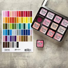 TDA90373 Tim Holtz Distress Mini Ink Pad Label Sheet Black 