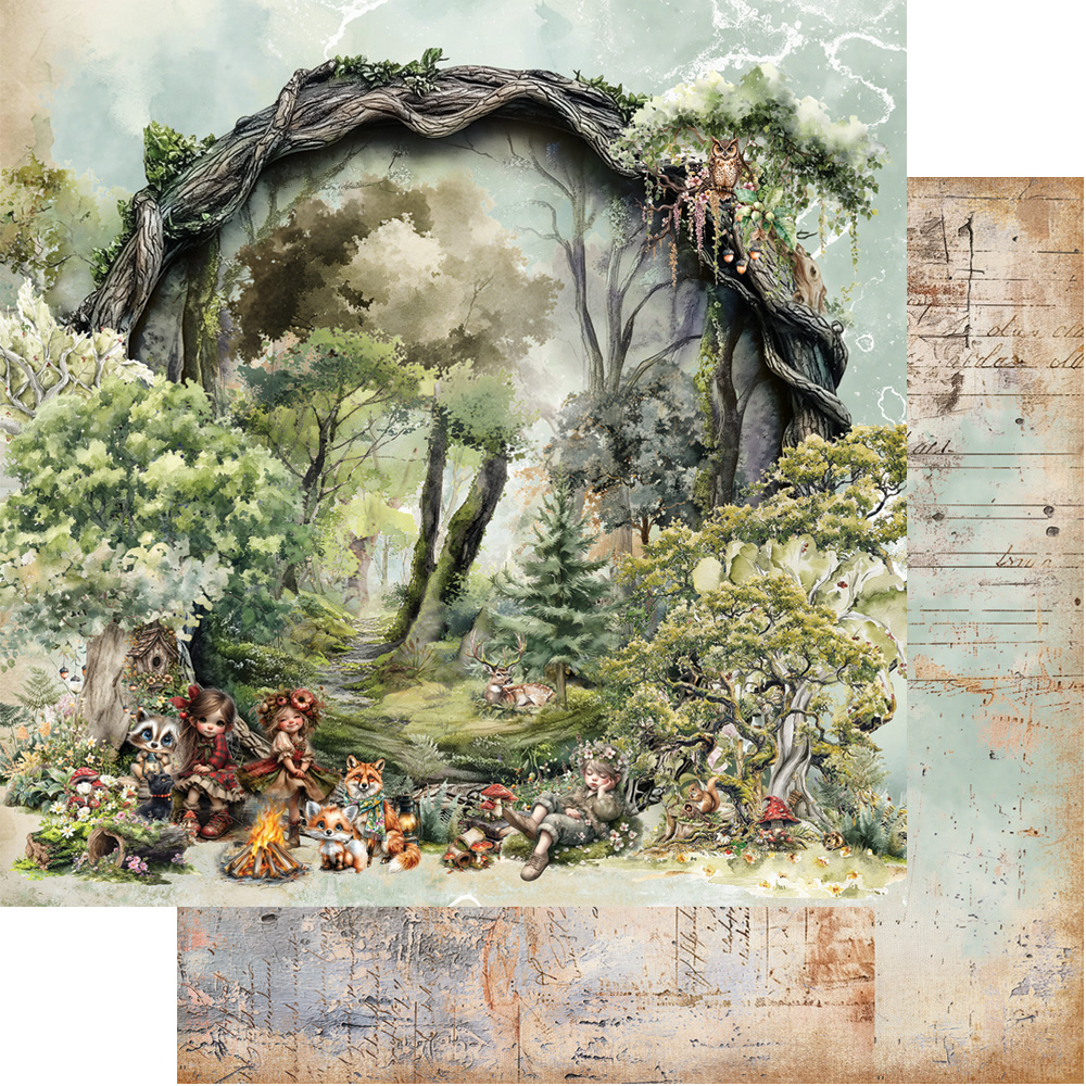 AA-FOTF-12 Alchemy of Art - 6x6'' - A SET OF PAPERS Friends of the Forest