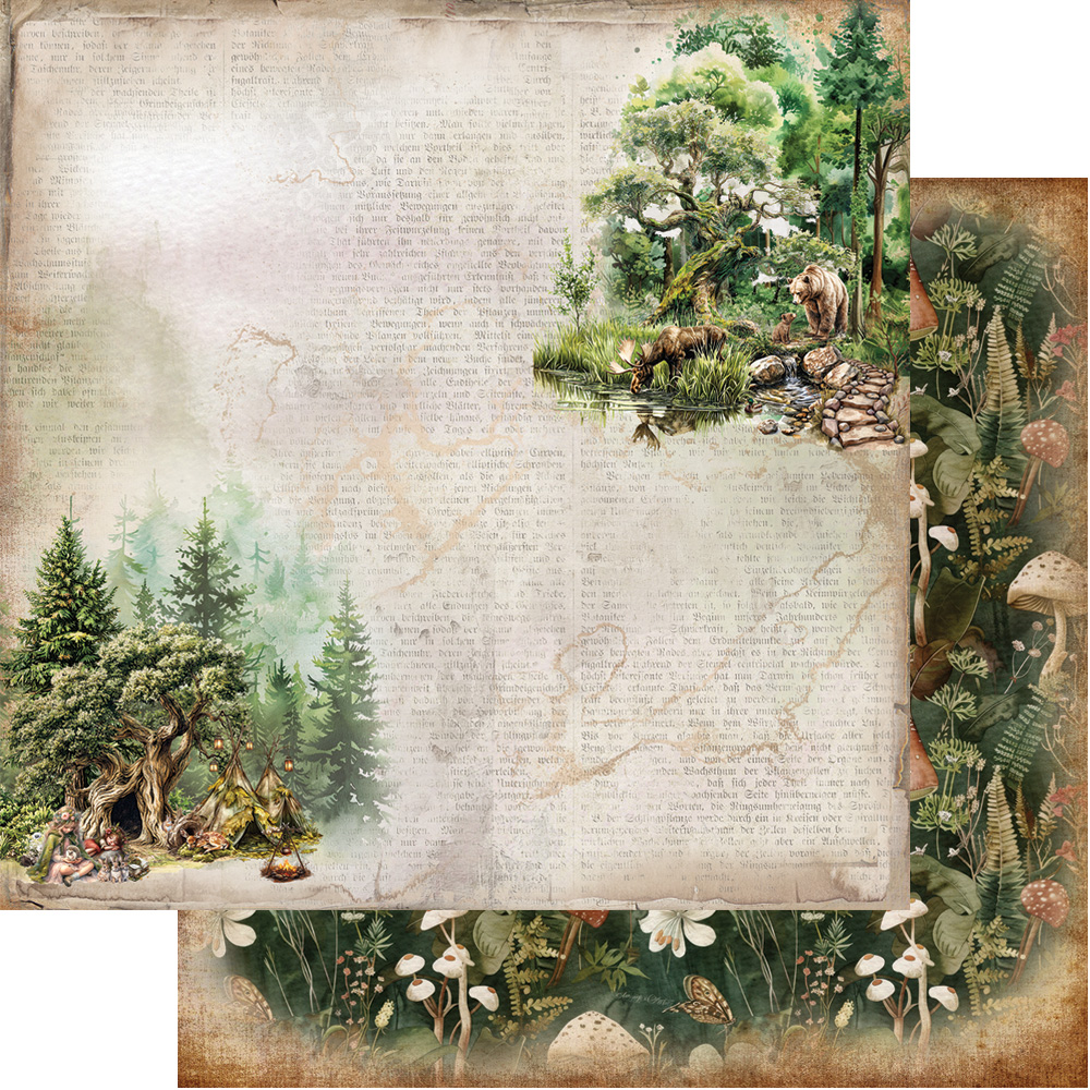 AA-FOTF-12 Alchemy of Art - 6x6'' - A SET OF PAPERS Friends of the Forest