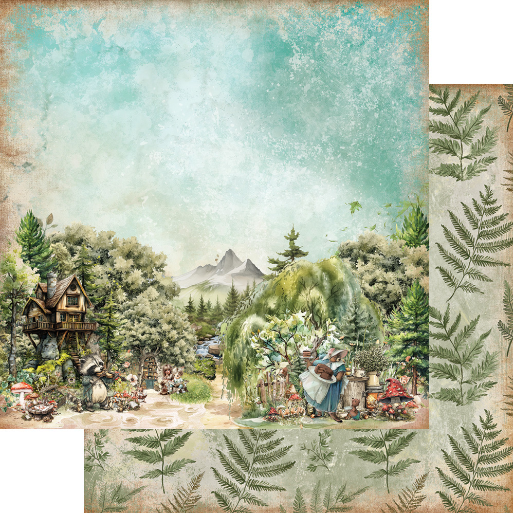 AA-FOTF-12 Alchemy of Art - 6x6'' - A SET OF PAPERS Friends of the Forest