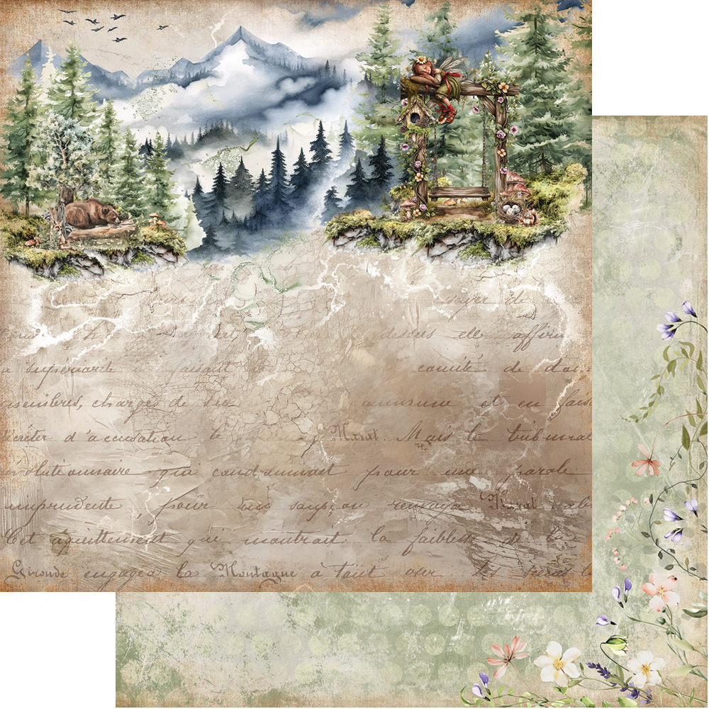 AA-FOTF-12 Alchemy of Art - 6x6'' - A SET OF PAPERS Friends of the Forest