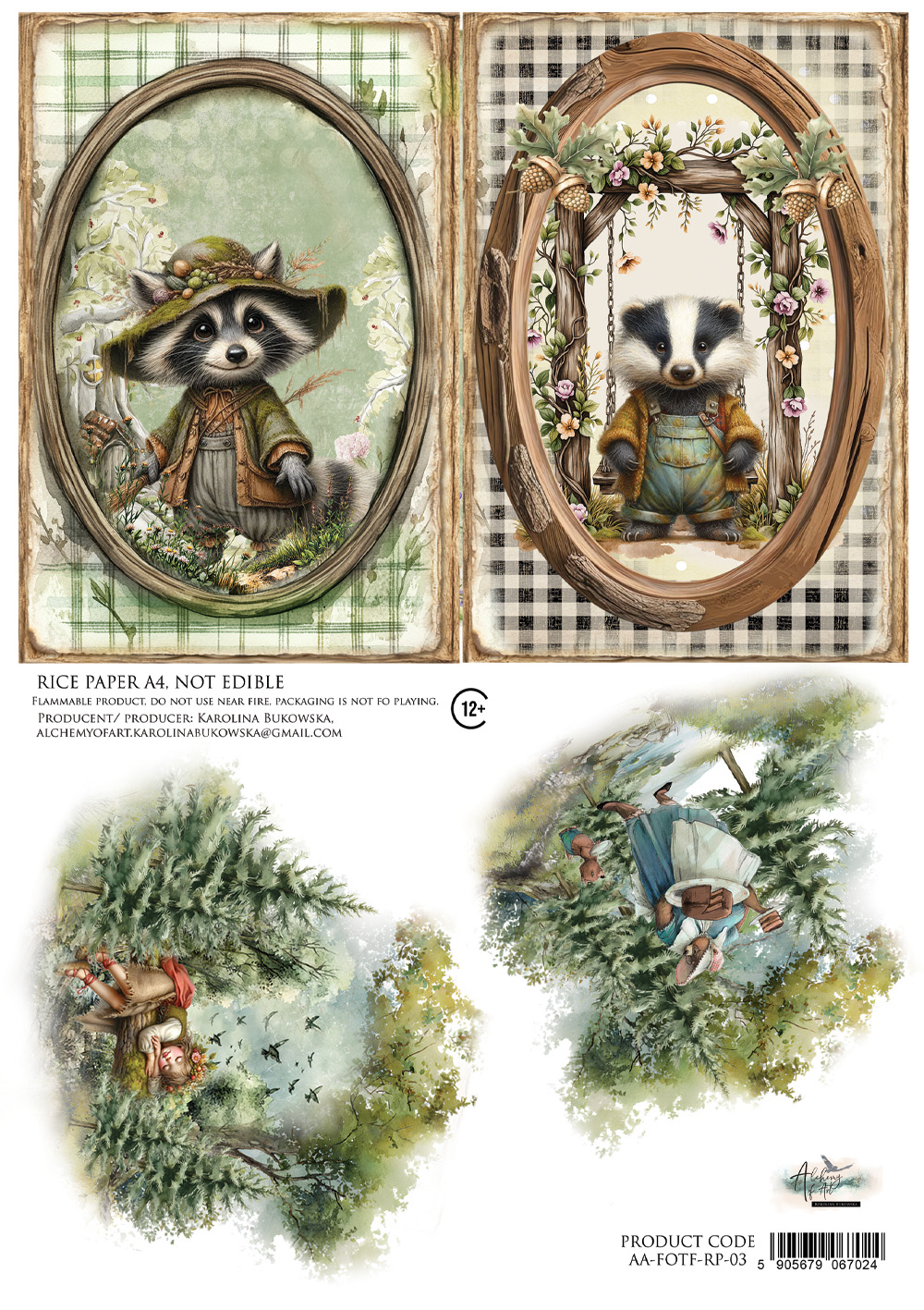 AA-FOTF-RP-03 Alchemy of Art Rice paper A4 -Friends of the Forest