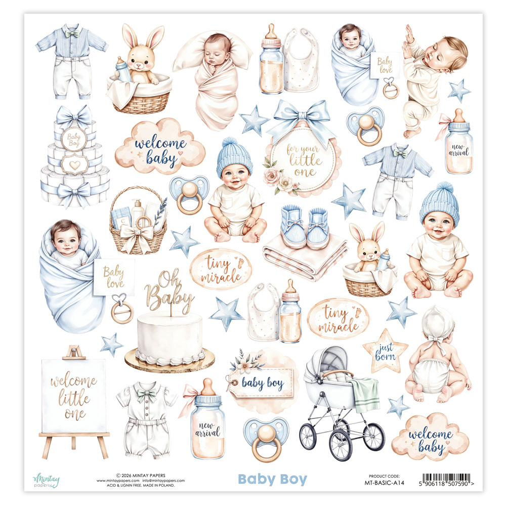MT-BASIC-A14 Sheet 30.5 x 30.5 cm with elements to cut