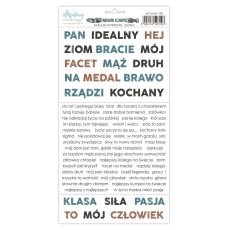 MT-MAN-13PL Man Cave Paper stickers - elements PL - MINTAY