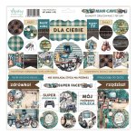 MT-MAN-14PL Man Cave- Paper stickers - Berrmata elements - PL version