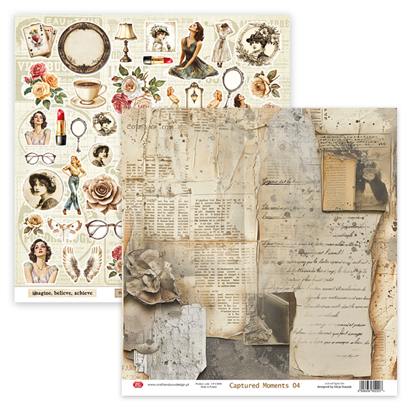 CPS-CM30-12 Paper set 12x12" Captured Moments -12 sheets
