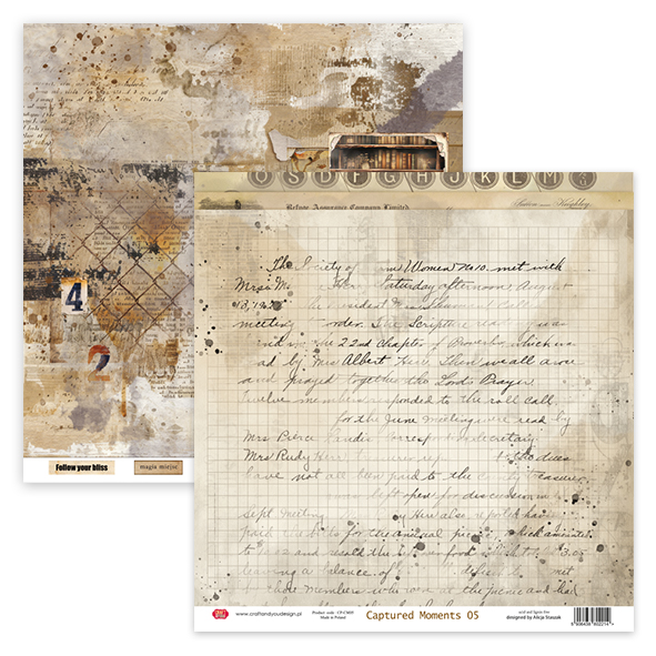 CPS-CM30-12 Paper set 12x12" Captured Moments -12 sheets