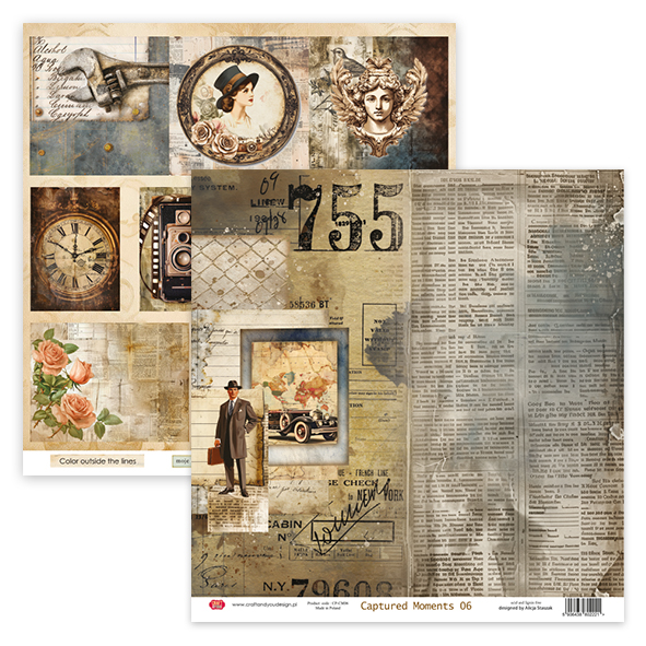 CPS-CM30-6 Paper set 30.5x30.5cm-Craft&You Design - Captured Moments
