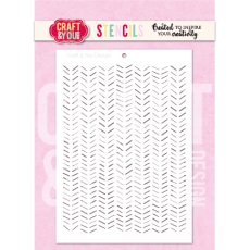 SC016 Stencil Chevron pattern Craft & You Design