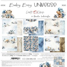 CC-C84-BBU-00 BABY BOY UNIVERSE a set of papers 30,5x30,5cm