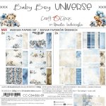 CC-C84-BBU-09 BABY BOY UNIVERSE- a set of papers 20,3x20,3cm - MIX 