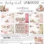 CC-C83-BGU-07 BABY GIRL UNIVERSE- a set of papers 20,3x20,3cm