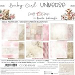 CC-C83-BGU-08 BABY GIRL UNIVERSE a set of papers 20,3x20,3cm