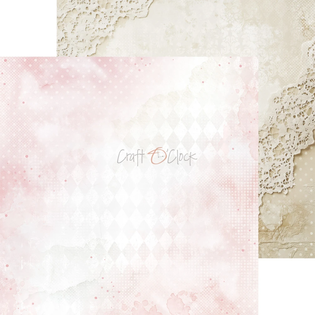 CC-C83-BGU-08 BABY GIRL UNIVERSE a set of papers 20,3x20,3cm