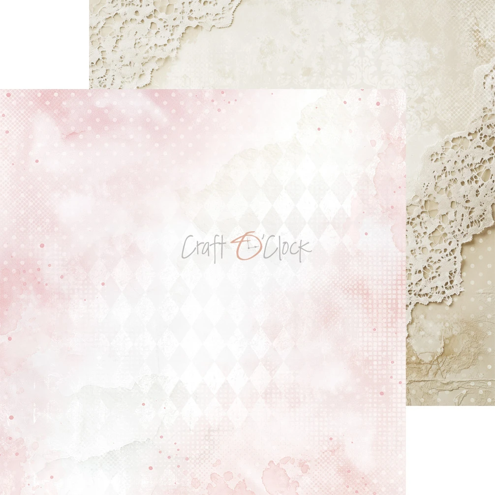 CC-C83-BGU-09 BABY GIRL UNIVERSE- a set of papers 20,3x20,3cm - MIX