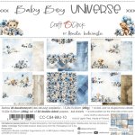 CC-C84-BBU-10 BABY BOY UNIVERSE- a set of papers 15,25x15,25cm