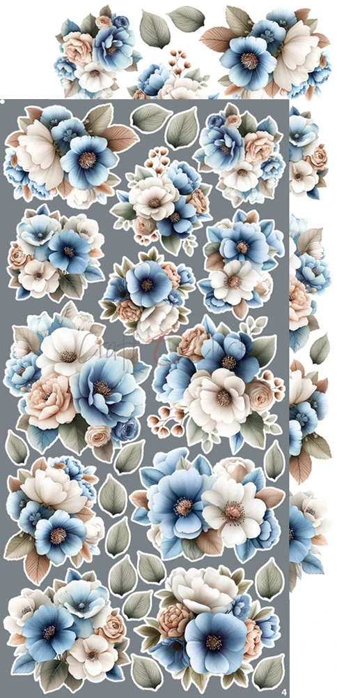 CC-C84-BBU-11 BABY BOY UNIVERSE - EXTRAS set - FLOWERS & MORE