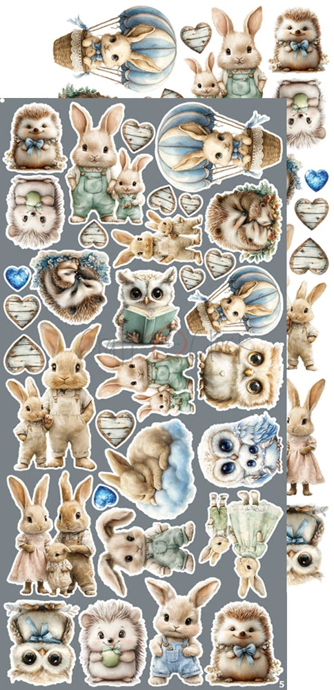 CC-C84-BBU-11 BABY BOY UNIVERSE - EXTRAS set - FLOWERS & MORE
