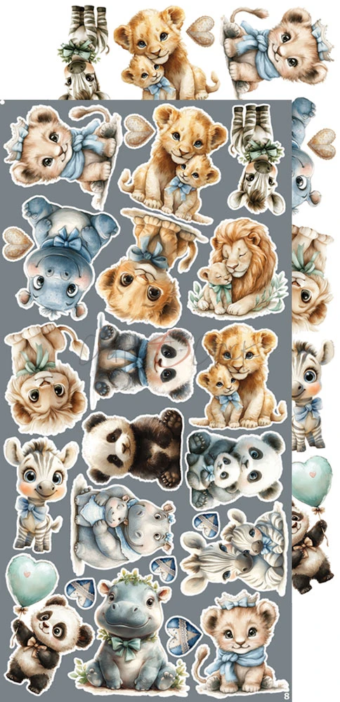 CC-C84-BBU-11 BABY BOY UNIVERSE - EXTRAS set - FLOWERS & MORE
