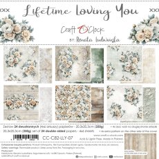 CC-C82-LLY-07 LIFETIME LOVING YOU- a set of papers 20,3x20,3cm