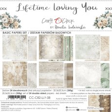 CC-C82-LLY-08 LIFETIME LOVING YOU- a set of papers 20,3x20,3cm 