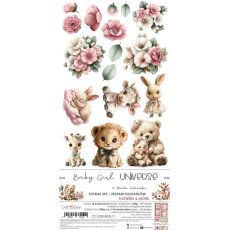 CC-C83-BGU-11 BABY GIRL UNIVERSE - EXTRAS set -  FLOWERS & MORE