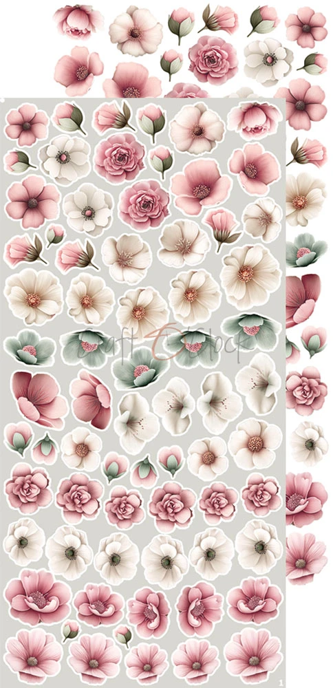 CC-C83-BGU-11 BABY GIRL UNIVERSE - EXTRAS set - FLOWERS & MORE