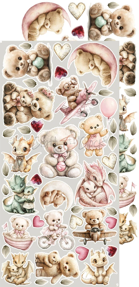 CC-C83-BGU-11 BABY GIRL UNIVERSE - EXTRAS set - FLOWERS & MORE