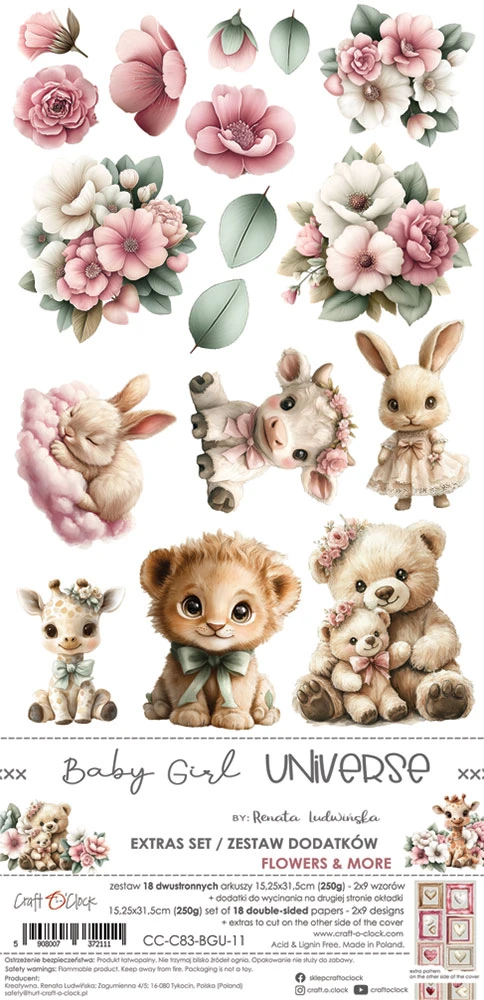 CC-C83-BGU-13 BABY GIRL UNIVERSE - EXTRAS set - MIX