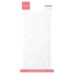 CA3219 Marianne Design -Hearts pearls - white