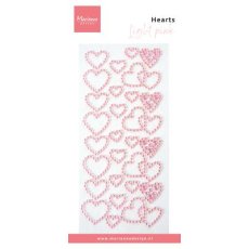 CA3222 Marianne Design -Hearts rhinestones - light pink