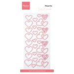 CA3222 Marianne Design -Hearts rhinestones - light pink