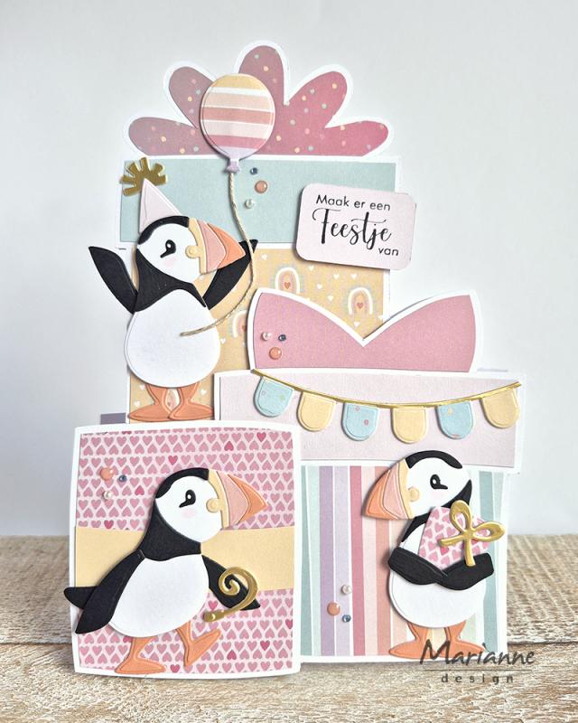 COL1581 Dies Marianne Design Collectables -Eline's Party Puffin