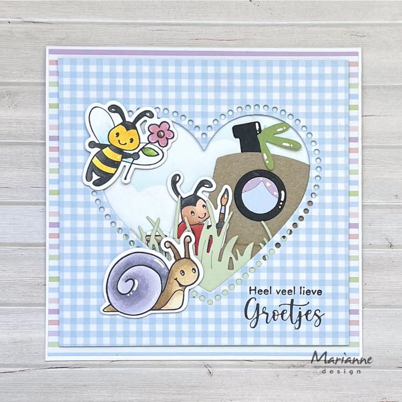 CR1715 Metal Die Marianne Design - Craftable Open Hearts