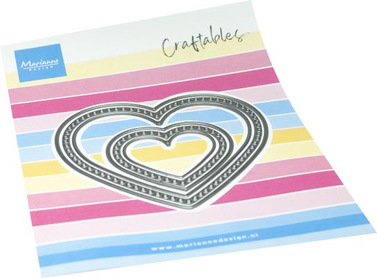 CR1715 Metal Die Marianne Design - Craftable Open Hearts